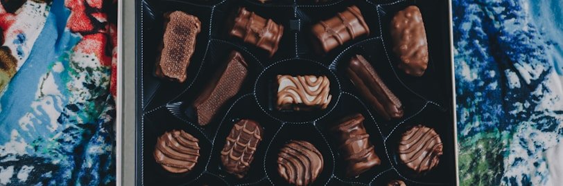 assorted chocolates in box