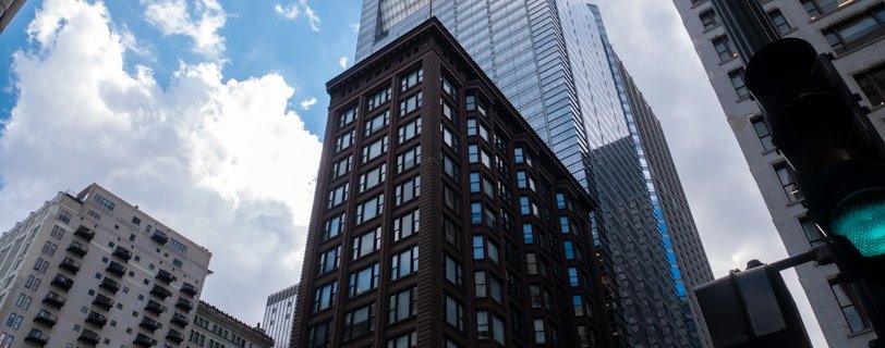 low-angle photography of building