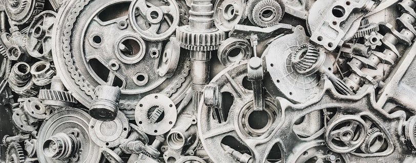 silver and gold round accessory