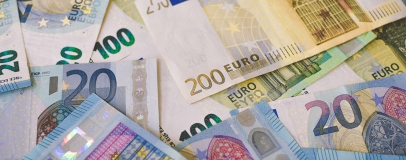 20 euro bill on white printer paper