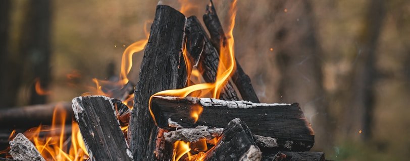 a fire pit with a fire in it
