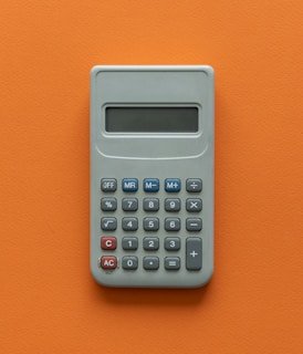 a calculator on a table