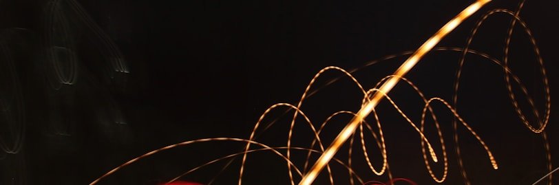 a blurry photo of lights in the dark