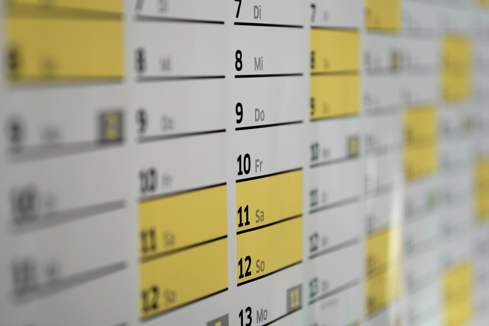 Calendrier annuel des obligations du CSE
